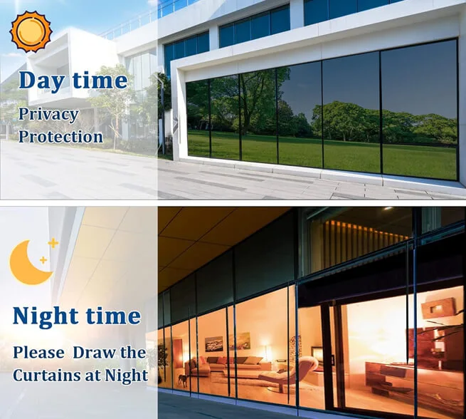 1 way mirror window film-one side window tint