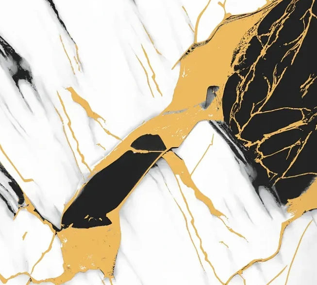 Papier peint PVC or marbre